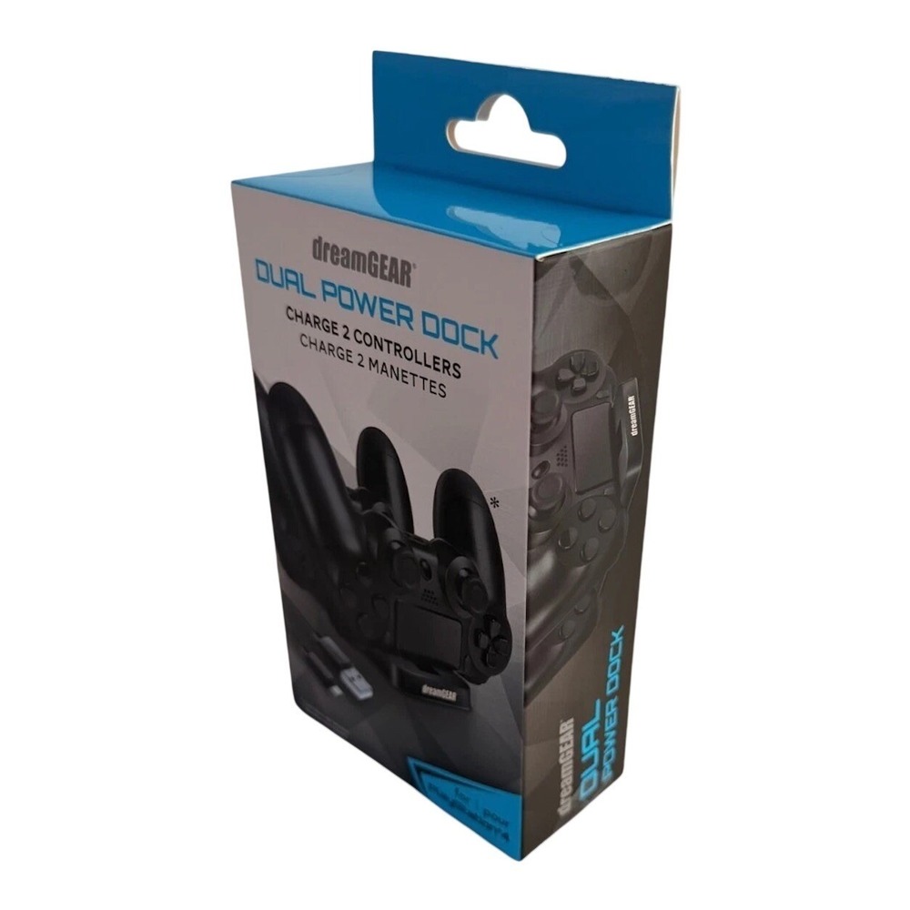 dreamGEAR Dual Power Dock for PlayStation 4 PS4 Controller Charger DGPS4-6432 - Picture 6 of 10